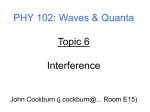 Topic 6 - Interference