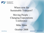 Mike Slinn Presentation - Where Now for Sustainable Transport?