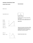 Continuous Distributions Notes