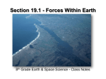 Section 19.1 Forces Within Earth