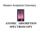 ATOMIC ABSORPTION SPECTROSCOPY