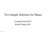 Two Sample Inference for Means