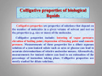 Colligative properties of biological liquids