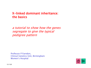 X-LINKED DOMINANT INHERITANCE: mother affected