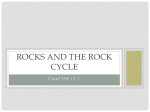 Rocks and the rock cycle