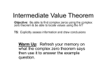 Intermediate Value Theorem (IVT)
