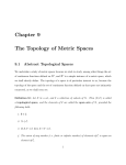Chapter 9 The Topology of Metric Spaces