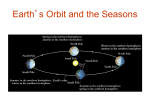 Earth`s Orbit and the Seasons
