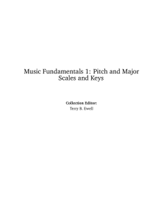 Music Fundamentals 1: Pitch and Major Scales and Keys