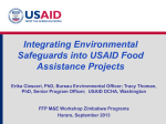 Integrating Environmental Safeguards into USAID Food