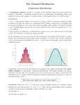 The Normal Distribution