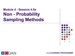 Non - Probability Sampling Methods