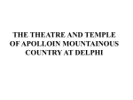 the theatre and temple of apollo in mountainous country at delphi