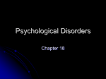 Psychological Disorders - The Independent School