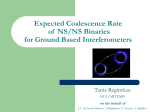 Expected Coalescence Rate of NS/NS Binaries for Laser Beam