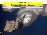 PYTS 554 – Volcanism I