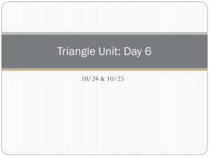 Triangle Unit: Day 6 - Greer Middle College