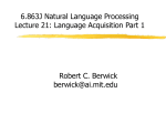 6.863J Natural Language Processing Lecture 6: part-of