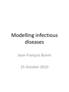 Modelling infectious diseases - Faculty of Medicine