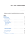 Distributing Python Modules