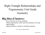 Trigonometry Unit Guide (G.SRT.5
