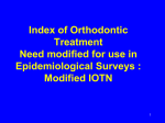 Index of Orthodontic Treatment Need Modified for Use in