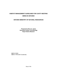 Habitat Management Guidelines for Cavity-Nesting