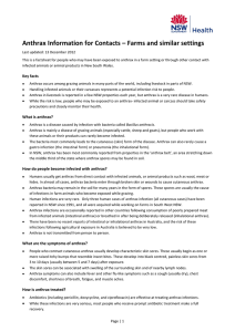 Anthrax Information for Contacts Factsheet