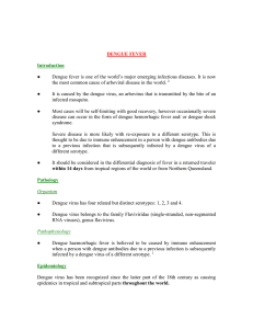 Dengue Fever - Developing Anaesthesia