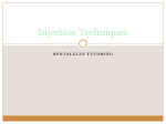 Injection Techniques - Dentalelle Tutoring