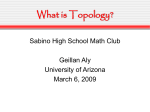 What is Topology? - University of Arizona