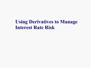 Using Derivatives to Manage Interest Rate Risk Derivatives A