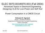 Lecture 7 Power Consumption in CMOS Circuits and Low Power