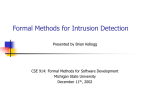 Formal Methods for Intrusion Detection - MSU CSE