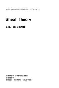 Sheaf Theory (London Mathematical Society Lecture Note Series)