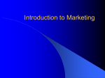 Introduction to Marketing MM I