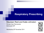 Primary care prescribing - Lothian Respiratory MCN