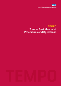 TEMPO Trauma East Manual of Procedures and Operations