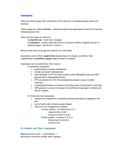 Chapter 7 - Coenzymes