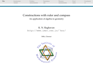Constructions with ruler and compass