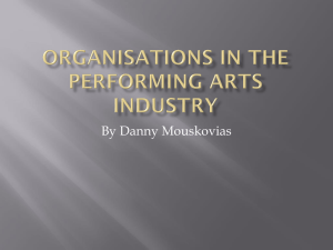 Organisations in the performing arts industry