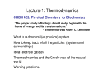 Lecture 1: Thermodynamics