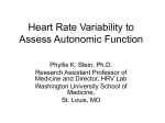 ppt - Cardiovascular Division Heart Rate Variability Laboratory