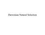 Darwinian Natural Selection (Ch. 3)