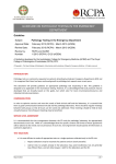 Guideline on Pathology testing in the Emergency department