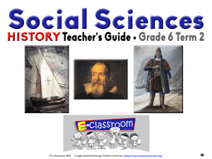 HISTORYTeacher`s Guide • Grade 6 Term 2 - E
