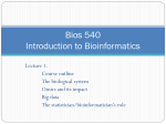 Bios 560R: Introduction to Bioinformatics