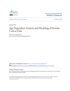 Age Dependent Analysis and Modeling of Prostate Cancer Data