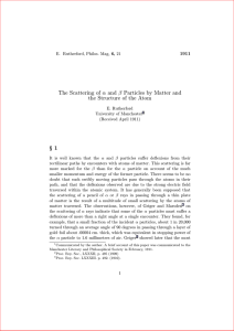 The Scattering of α and β Particles by Matter and the