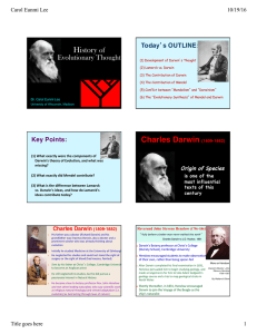 History of Charles Darwin (1809